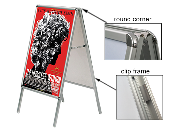 a-frame double side aluminum