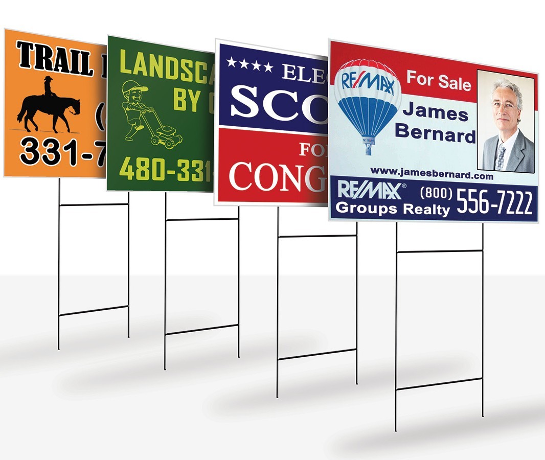 coroplast yard signs, real estate lawn sing